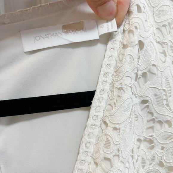 SIMKHAI White Lace V-Neck Dress - Picture 8 of 12